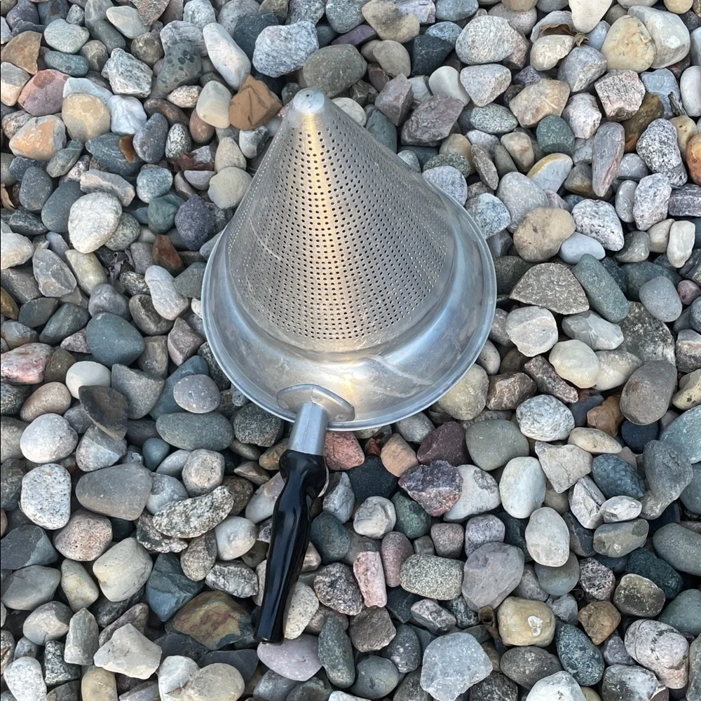 Vintage Stainless‎ Steel Funnel Sieve Strainer With Handle